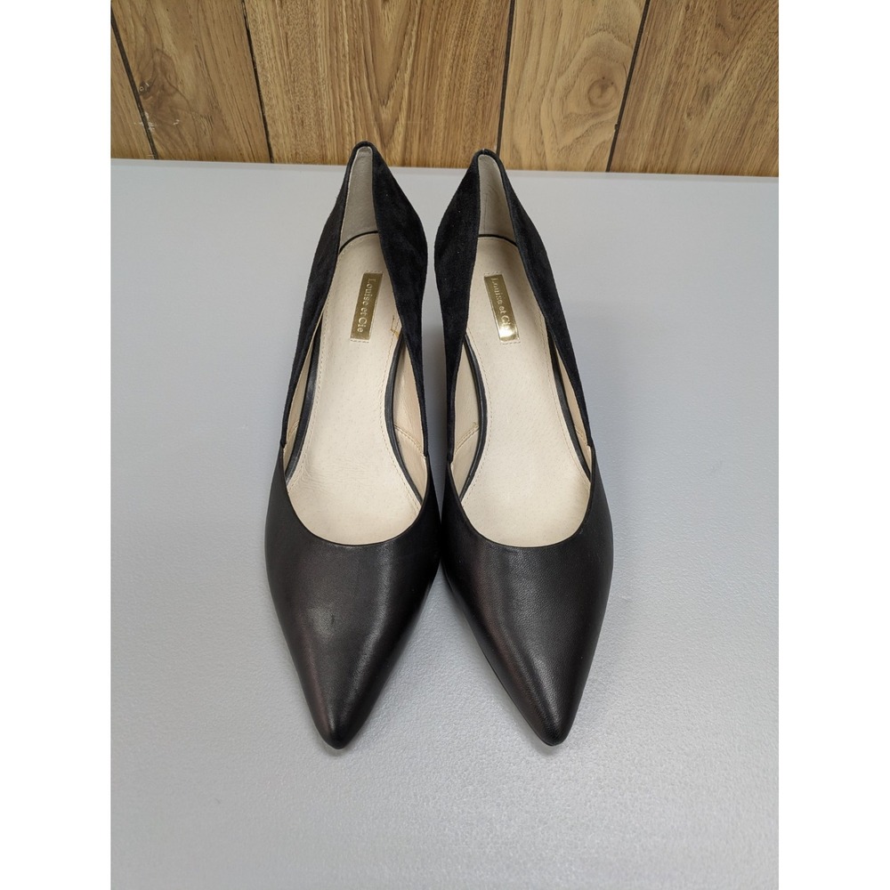 Louise et Cie D'Orsay Pumps Women 11M Black Leather Office Heels Quiet‎ Luxury